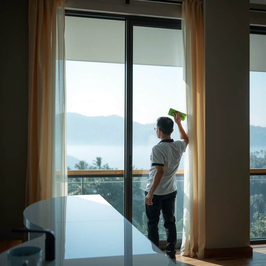 Freshsweep cleaning professional at work