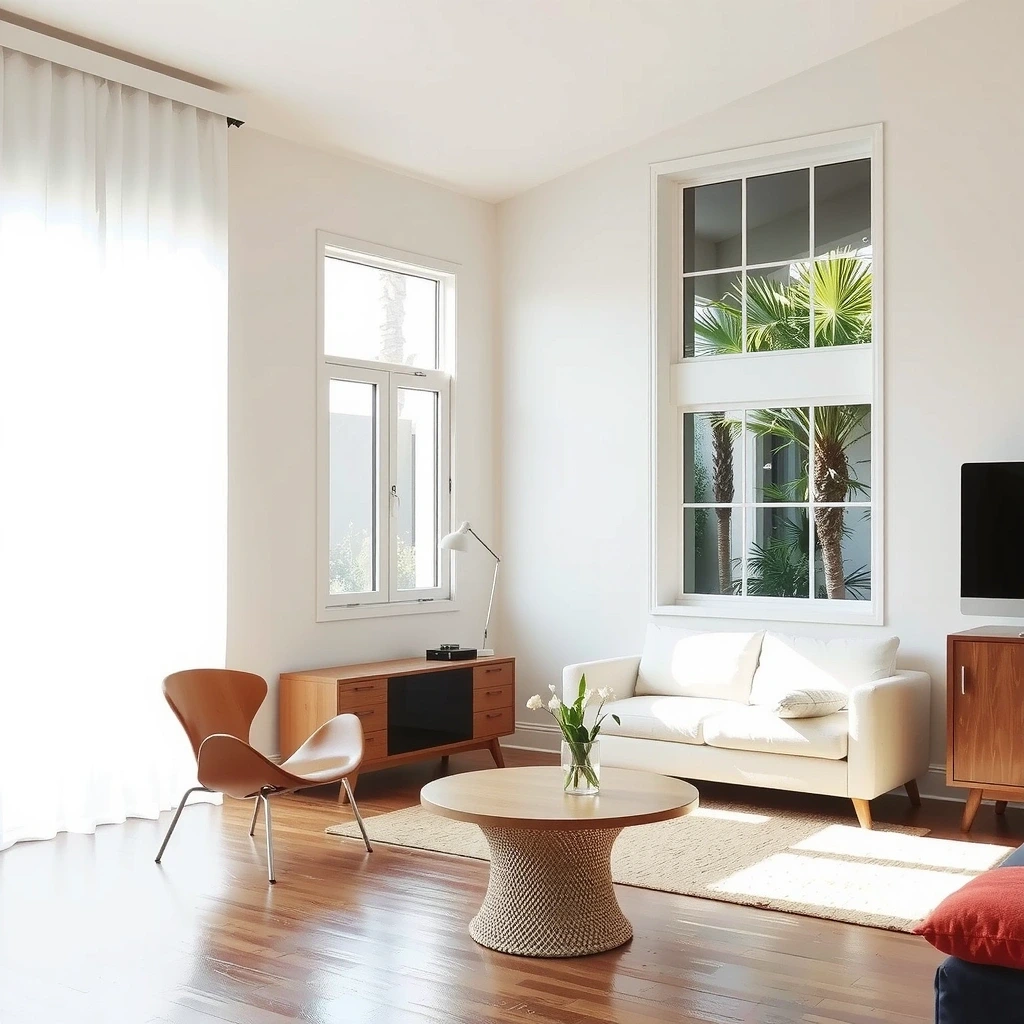 After: Clean living room