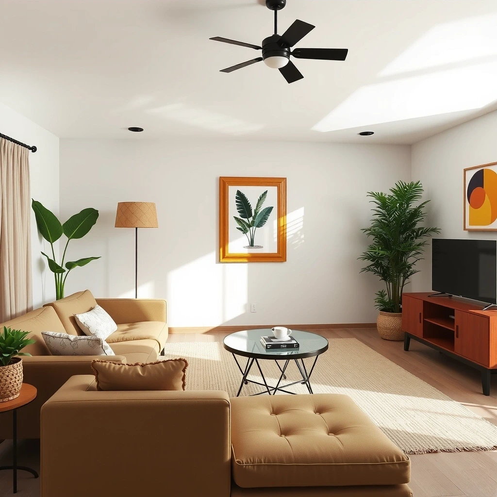 After cleaning - pristine living room